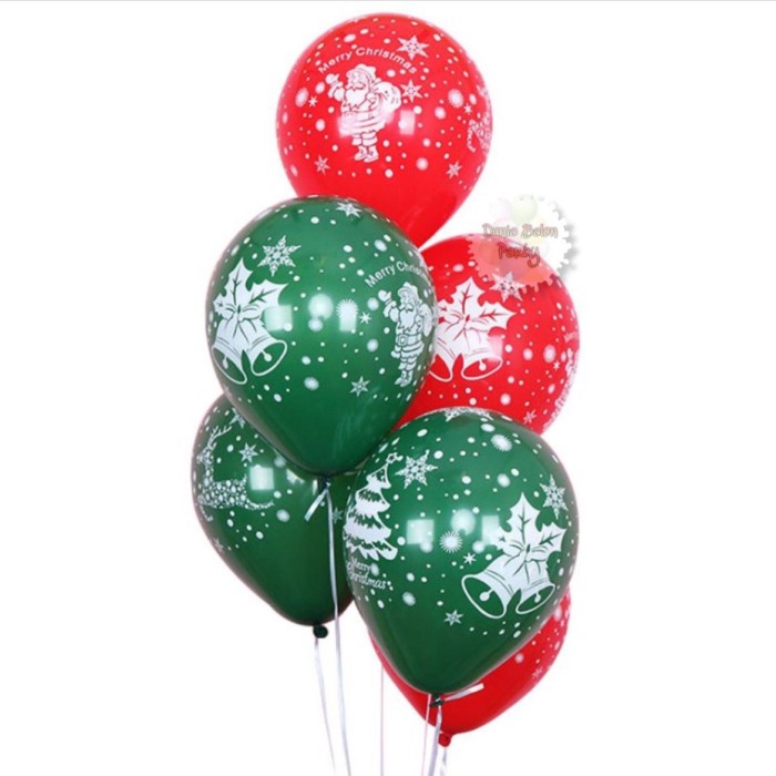 Balon Latex Merry Christmas / Balon Latex Natal 12 Inch