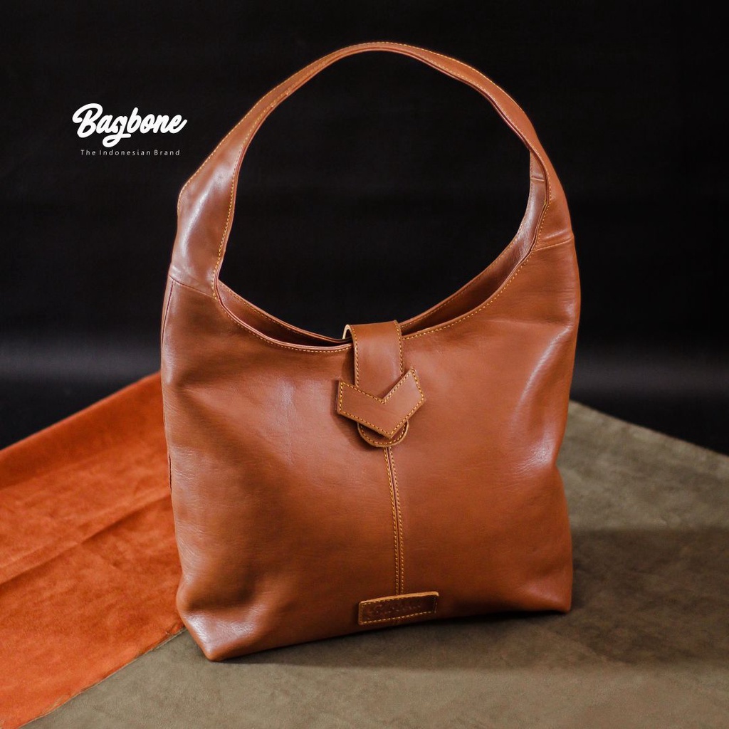 Bagbone Leather IVY HOBO on Camel Tas kulit asli wanita  | Hobo bag wanita | tas kulit asli wanita j