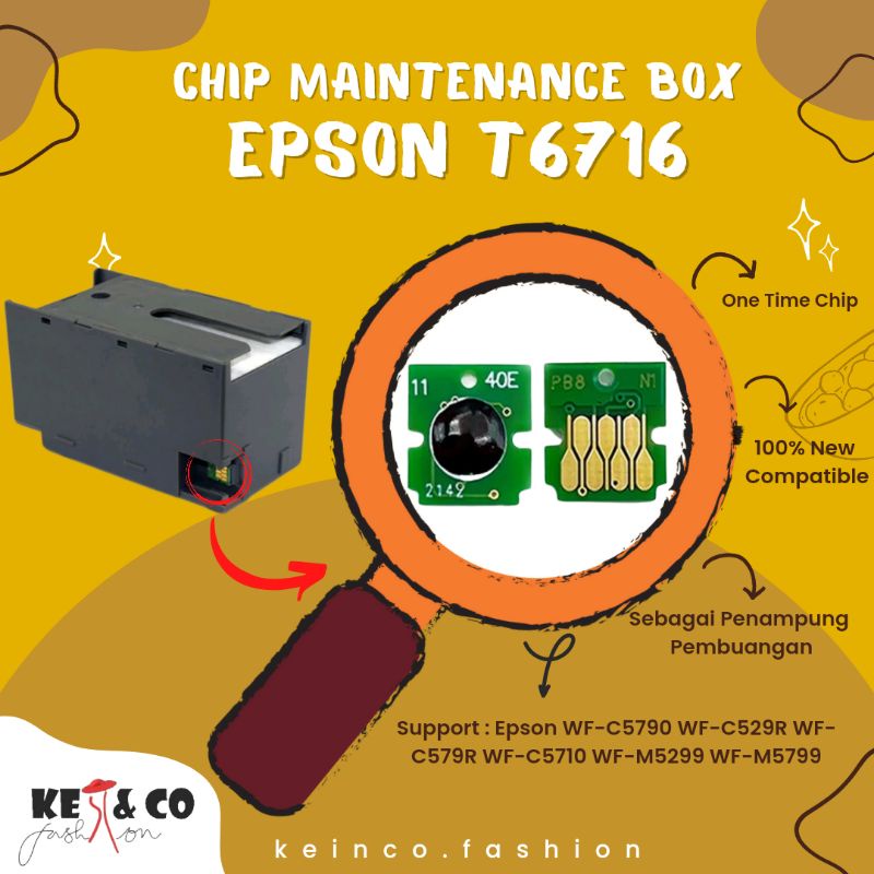 

Chip for Maintenance Ink T6716 EPSON WF-C5790 Chip Epson WF C5790 WFC5790