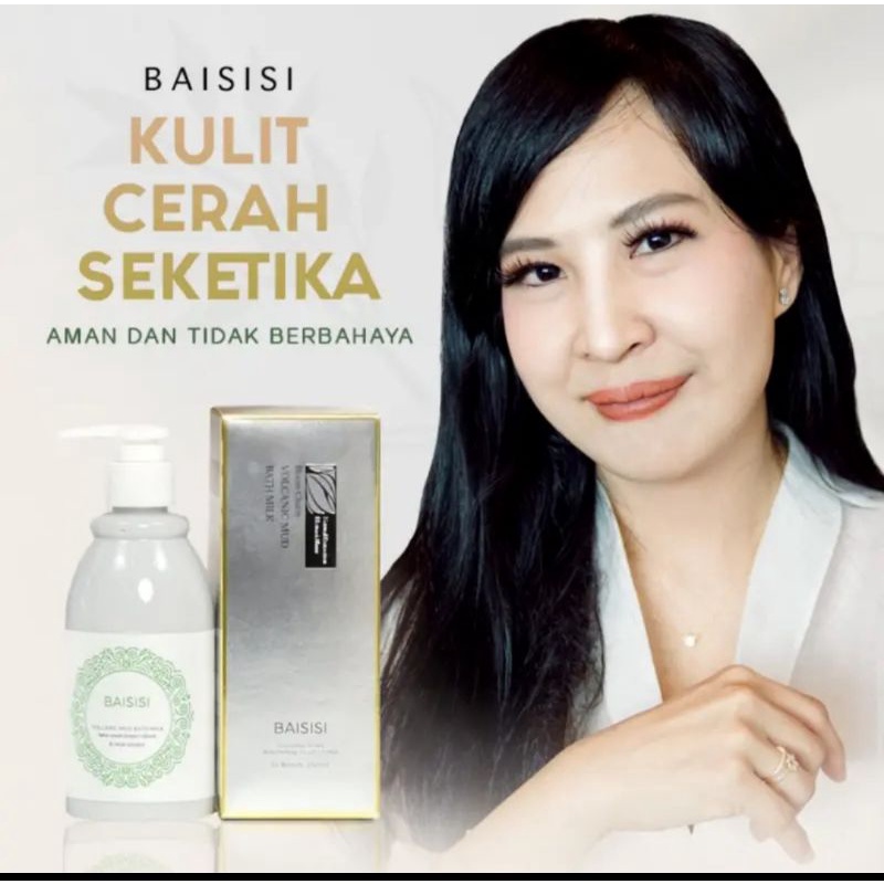[BPOM] Volcanic Mud Bath Milk BAISISI Whitening Pemutih Badan 250ML