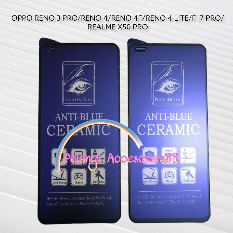 ANTIGORES REALME X50 PRO MATTE BLUE KERAMIK ANTI GORES ANTI RADIASI ANTI BLUE