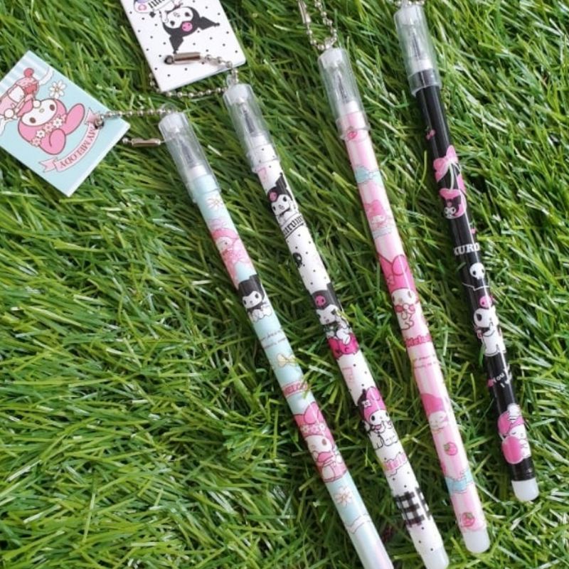 

CL Set isi 4 bolpen gel gantungan memo mini Korumi Melody