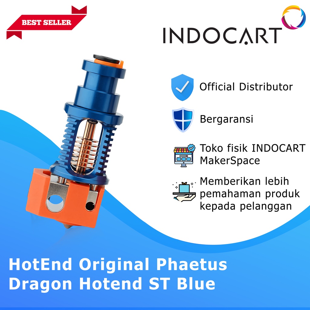 INDOCART 3D Printer HotEnd Original Phaetus Dragon Hotend ST Blue