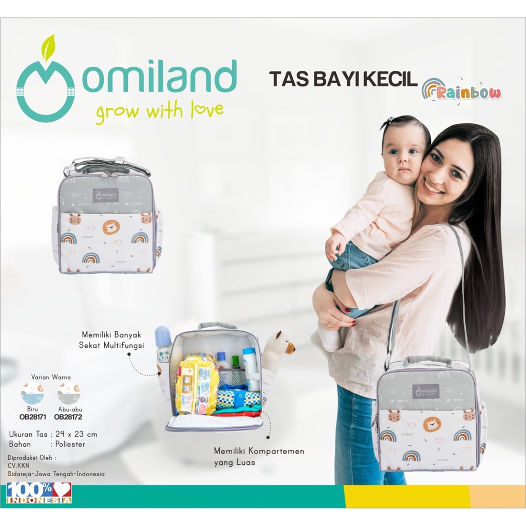 Omiland Tas Bayi Kecil Saku Print Rainbow Series - OB 28171-2