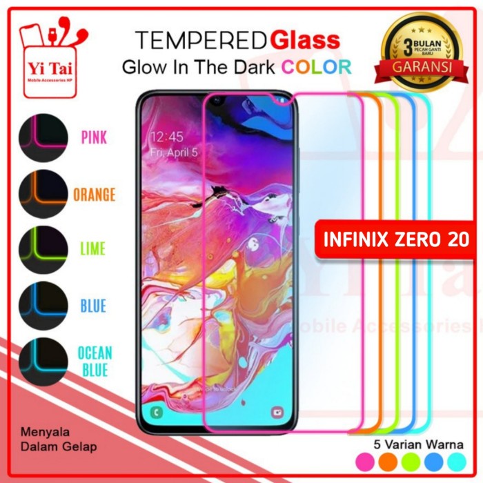 TEMPERED GLASS GLOW IN THE DARK YI TAI INFINIX ZERO 20 - BD