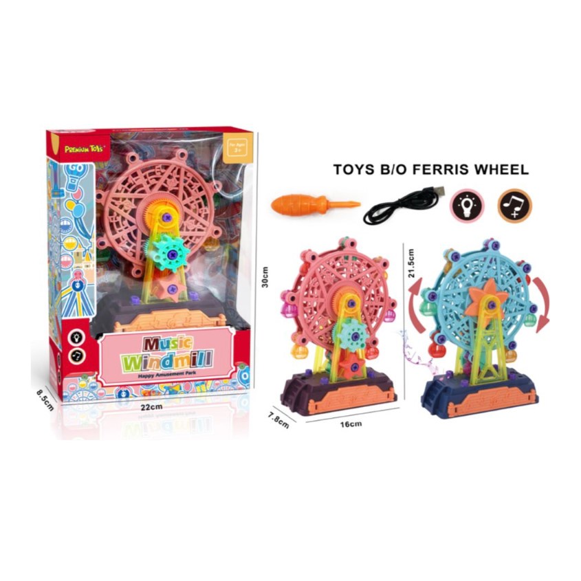 Mainan Anak MUSIC WIND MILL Mainan Ferris wheel Mainan Kincir Musik