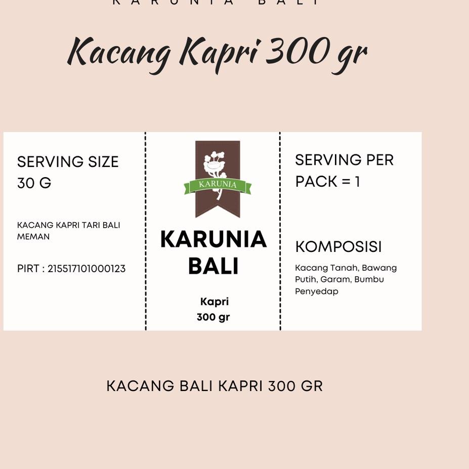 

GRATIS ONGKIR✅KACANG KARUNIA KAPRI TARI BALI ATAU KORO 360 GR|SQ7