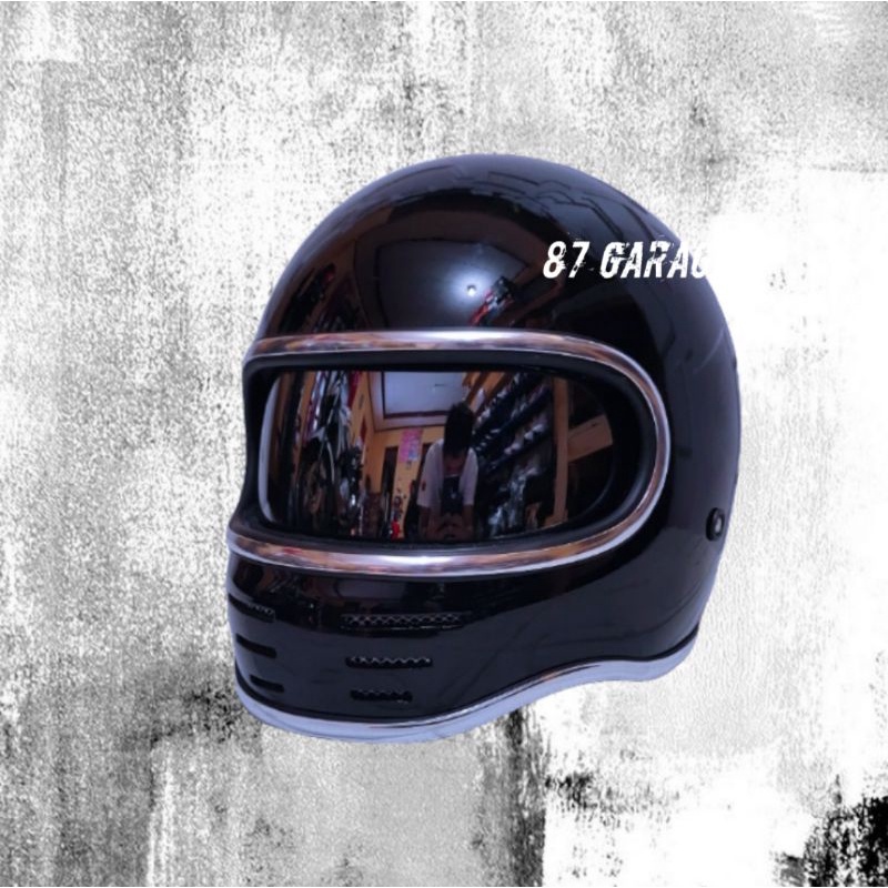 HELM CUSTOM SIMPSON M61 CLASSIC RETRO LIST CHROME