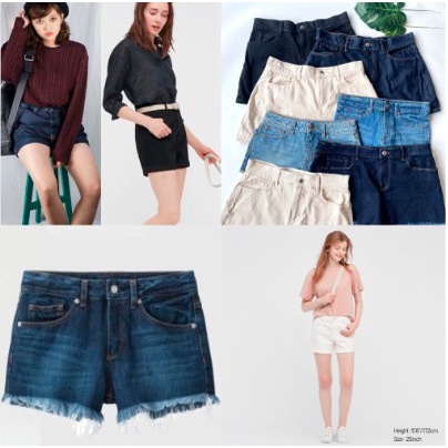 UNQ / LOFT Denim Shorts - Celana Pendek Wanita - Celana Jeans Pendek - Original Branded