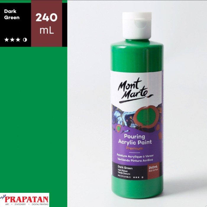 

Mont Marte Pouring Acrylic Paint 240ml - Dark Green DiSi