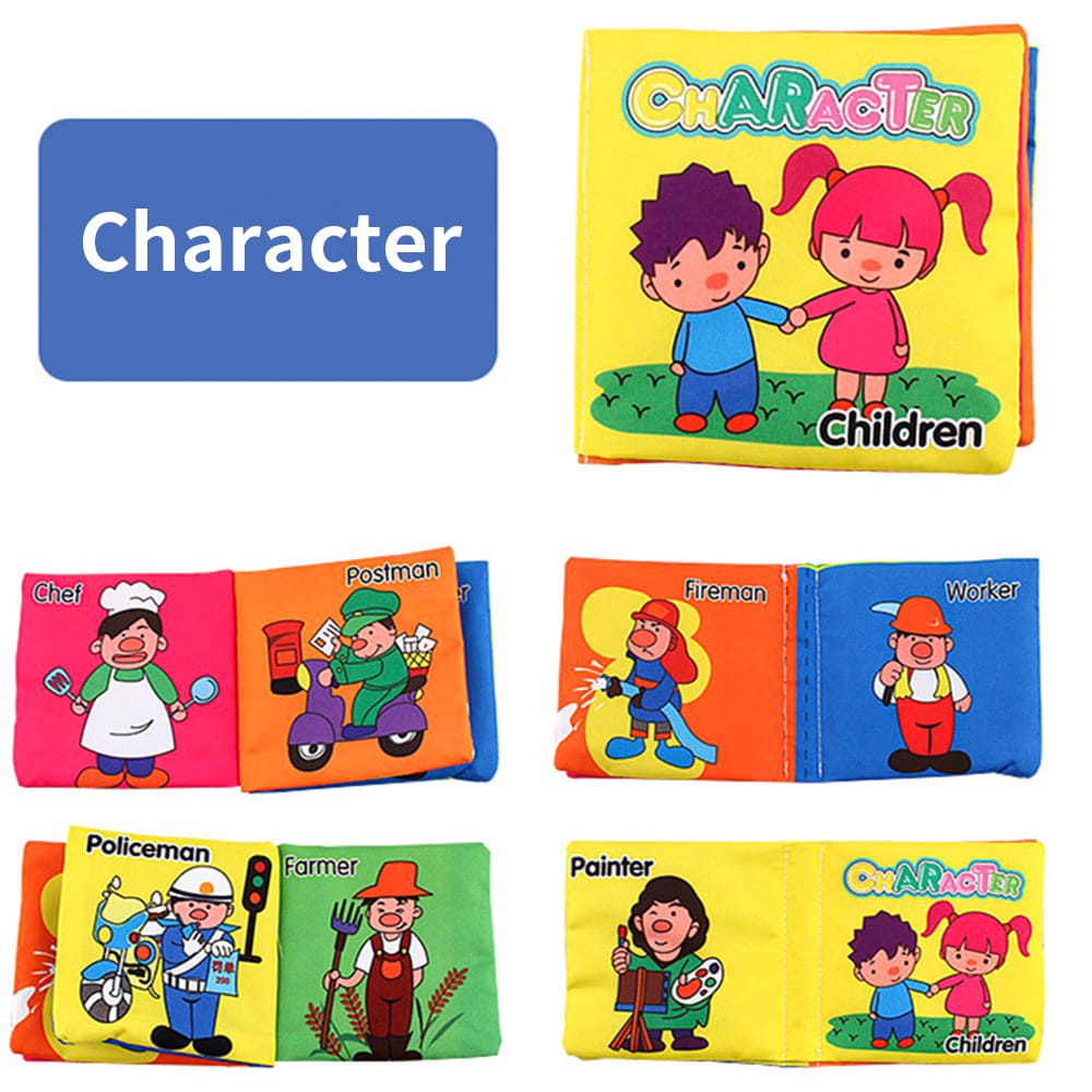 BUKU bantal Kain edukasi bayi mainan bayi baby softbook cloth book