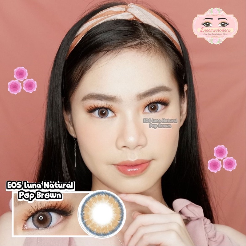 Softens EOS Luna Natural Pop Brown / Coklat Normal Minus Beda Minus