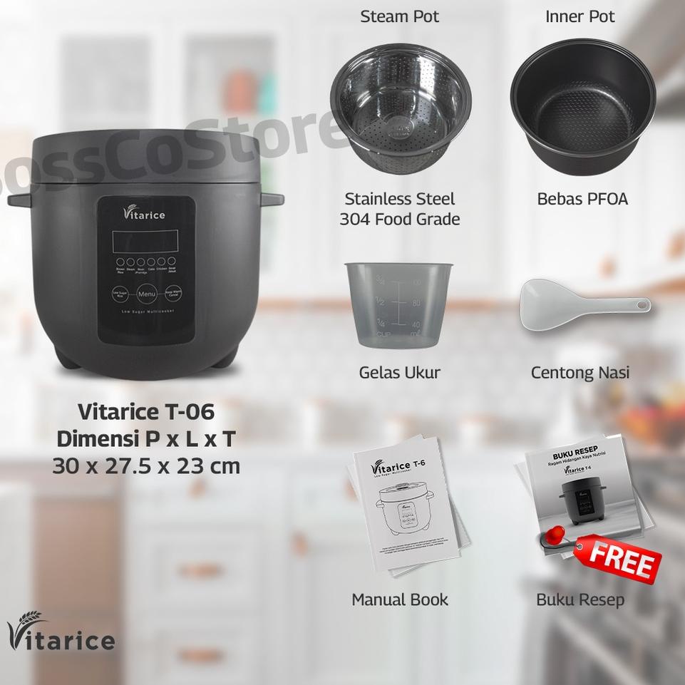 Jual Baru DNMTT VITARICE Low Carbo Rice Cooker / Low Sugar Rice cooker