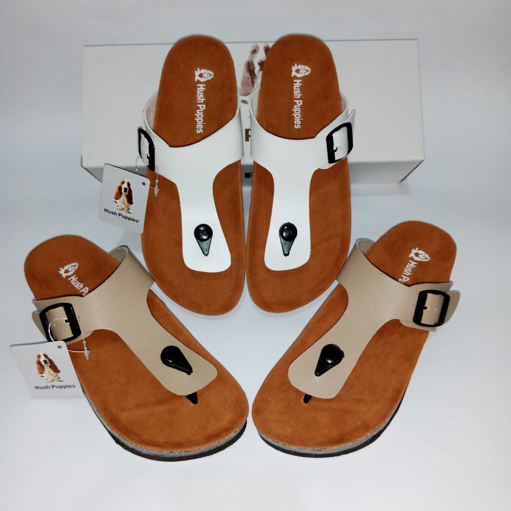 Sandal Sendal Wanita Perempuan Hush Puppies Casual Santai Terbaru Nyaman Empuk Import Fashion Flip F