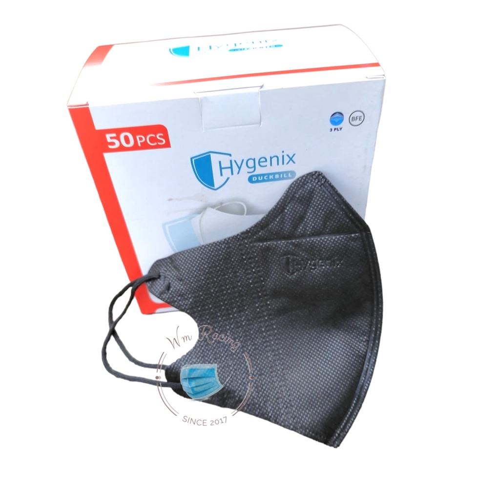 Masker Duckbill Earloop Dewasa 3ply Facemask HYGENIX isi 50pcs izin Kemenkes
