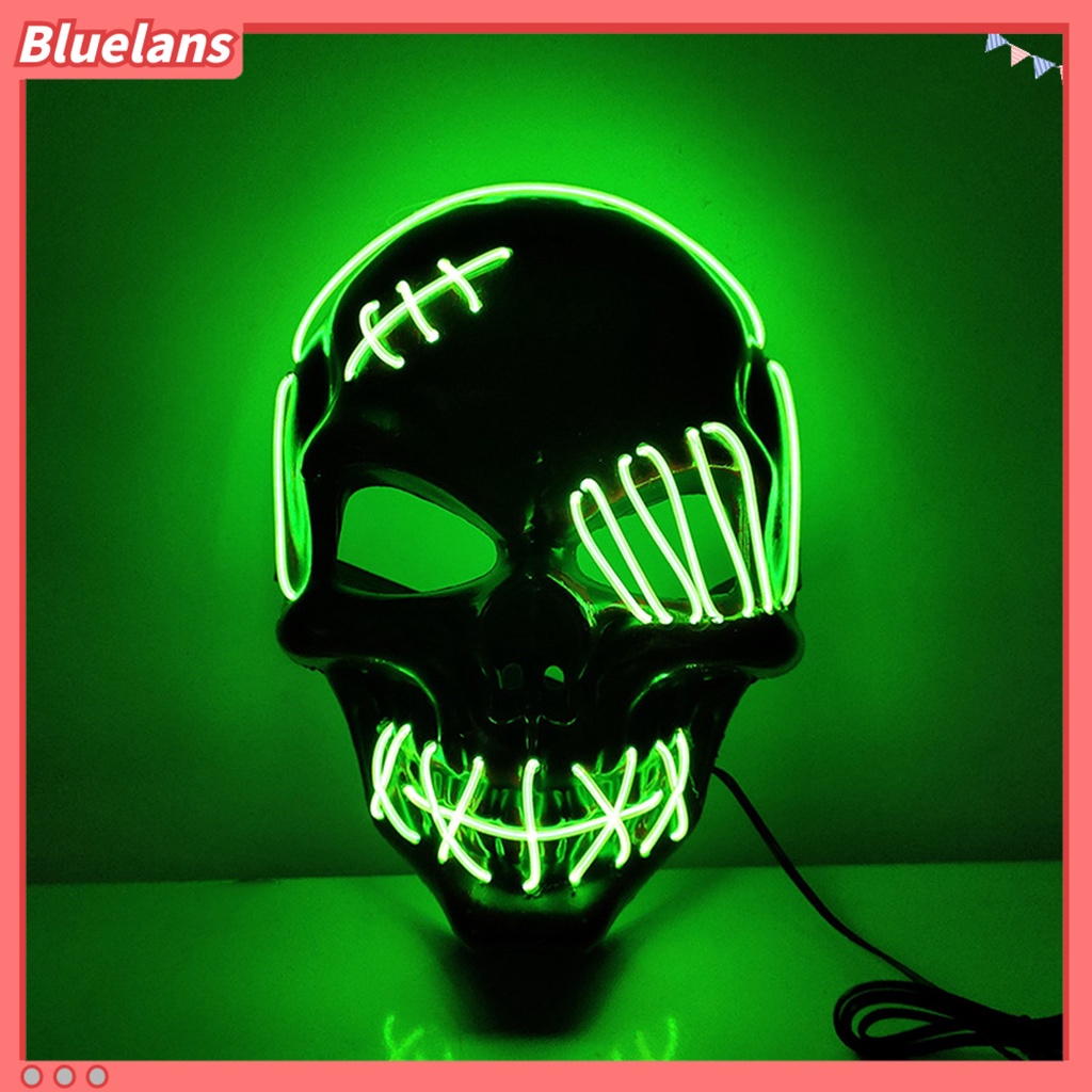 Penutup Wajah Model One-eyed Pirate Dengan LED Glowing Untuk Pesta Halloween