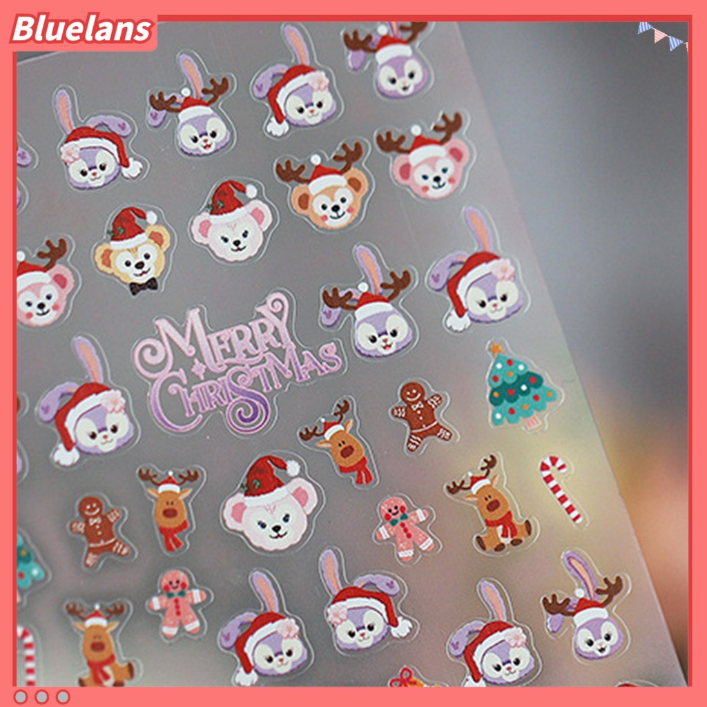 Bluelans Stiker Kuku Motif Kartun 5D Gaya Jepang Untuk Dekorasi Manicure