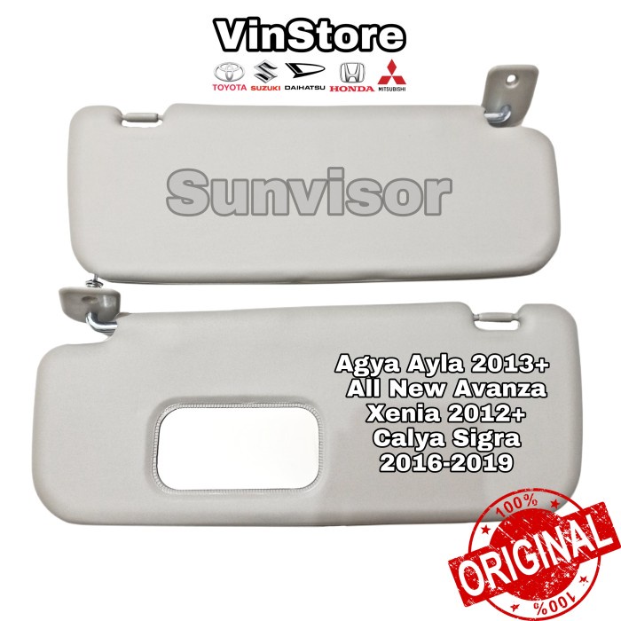 [BISA COD] Sunvisor Agya Ayla 2013 All New Avanza Xenia 2012 Calya Sigra Ori - Kiri / Perlengkapan V