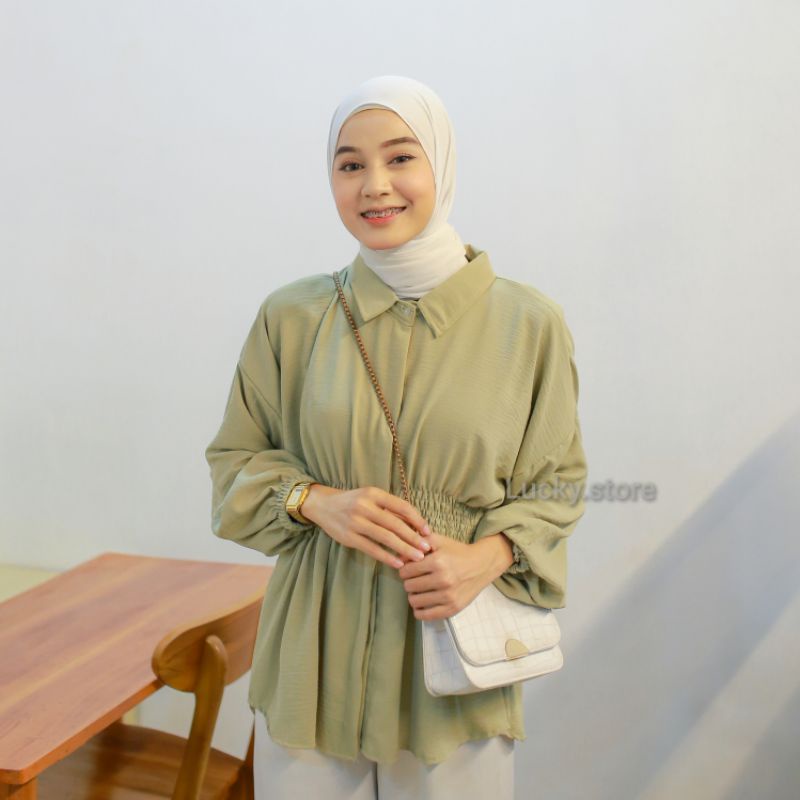 PRILLY BLOUSE CRINKLE//KEYY BLOUSE