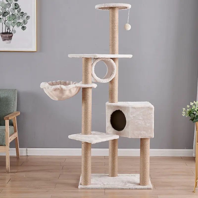 Cat Condo Rumah Kucing Cakaran Cat Scratcher Cat Tree Mainan Hewan Peliharaan