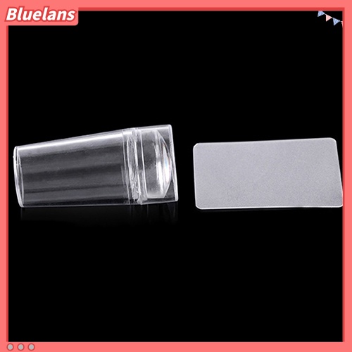 Bluelans Set Stamper + Scraper + Plat Transfer Gambar Untuk Nail Art / Manicure DIY