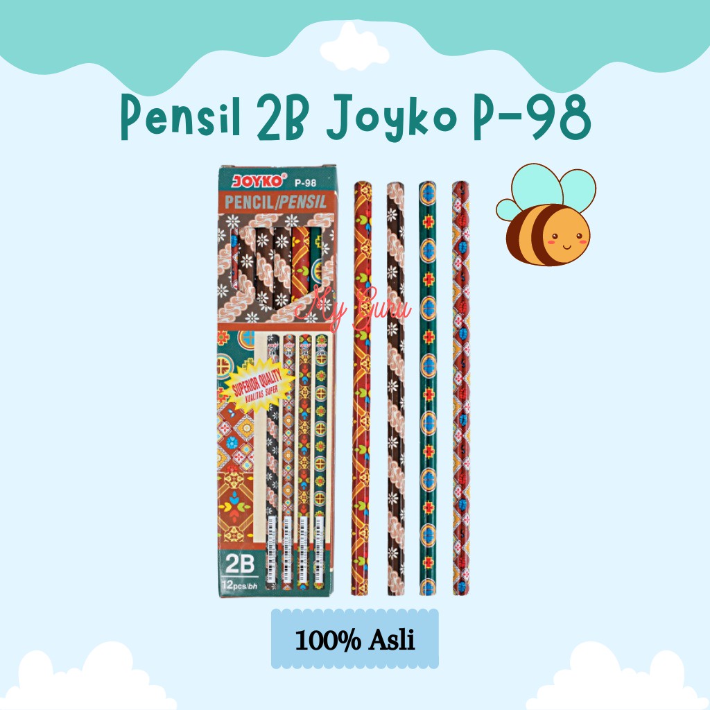 

[PAK] PENCIL 2B JOYKO P-98 BATIK / PENSIL TULIS KAYU