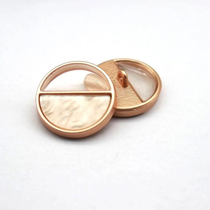 Kancing Kander Kancing Baju Besar Unik Cantik Mewah Marble White - 1211-2