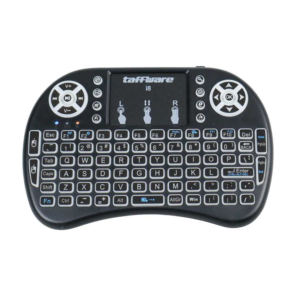 Remote Universal Air Mouse Wireless Mini Keyboard RGB 2.4GHz Touch Pad - I8