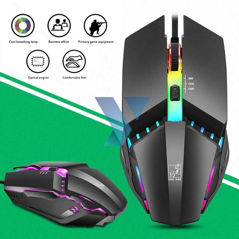 Centechia Mouse Gaming LED RGB 1600 DPI - K3 ( Al-Yusi )