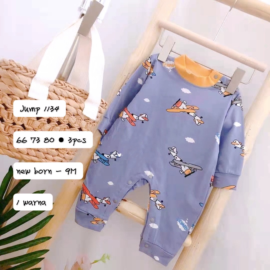 BTF Guoyinuo Long Sleeve Bodysuit Sleepsuit Jumper Import Bayi Laki - Laki Murah