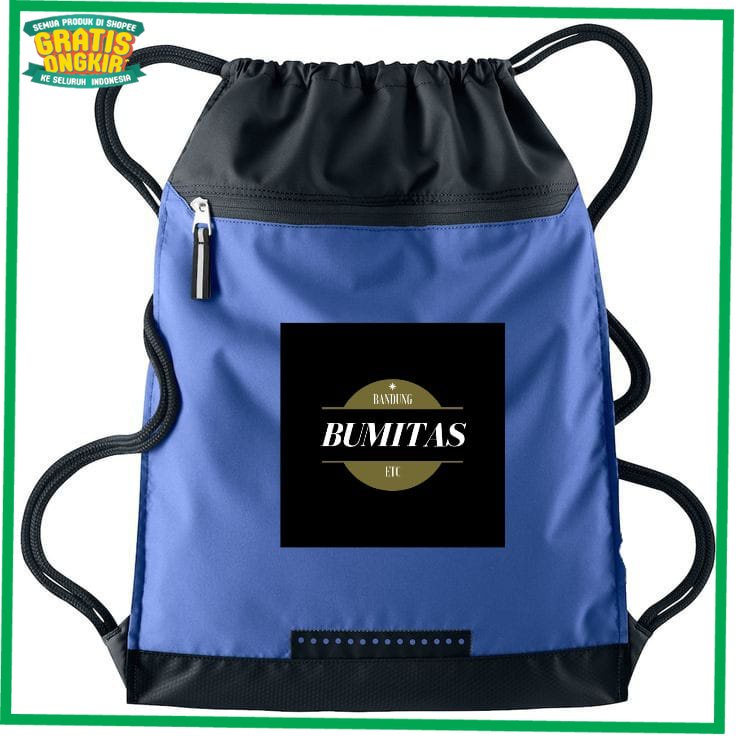 TAS BRANDED IMPORT KOREA / Tas Serut cowok Taslan Polos - Ransel Drawstring Bag Waterproof | Tas Ser