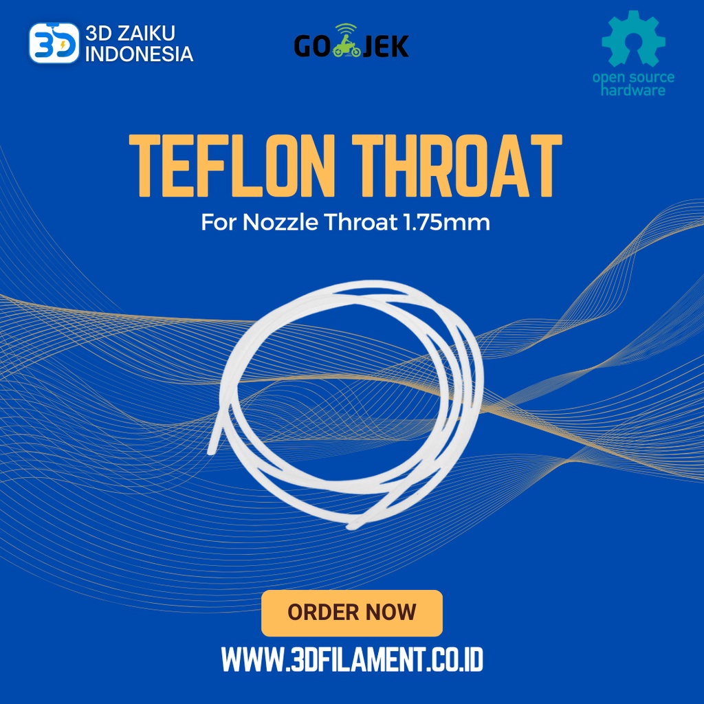 Reprap 3D Printer Throat Teflon Tube 1 Meter