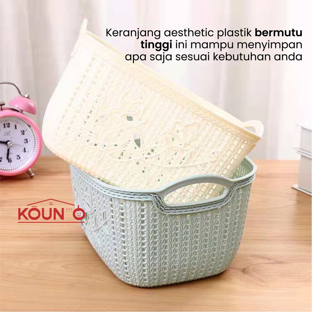 Tempat Penyimpanan Multifungsi Keranjang Serbaguna Organizer Storage Kosmetik Remote Alat Tulis Make Up Bahan Plastik