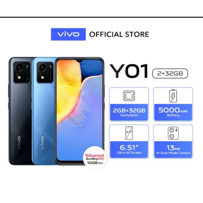 VIVO Y12S RAM 3/32 | Y15S RAM 3/32GB | Y16 3/32 GB | Y01 GARANSI RESMI VIVO INDONESIA