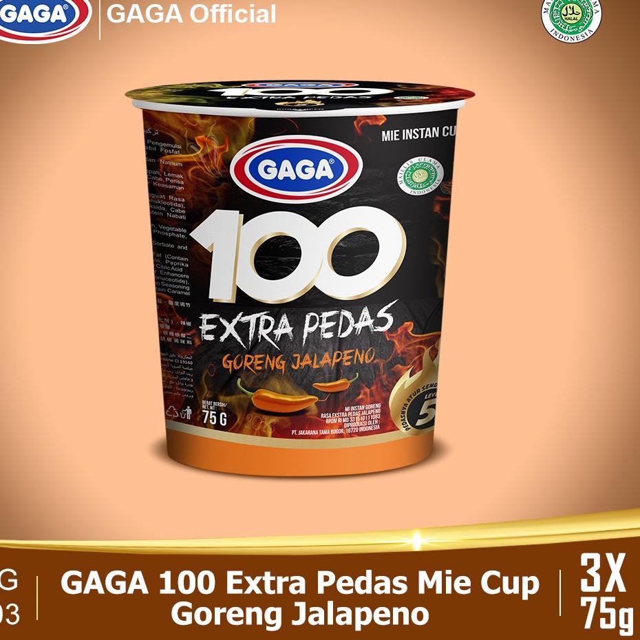 

trxAa1A9--[PM] GAGA 100 Cup Extra Pedas Goreng Jalapeno 85g 3 PCS (GG103)