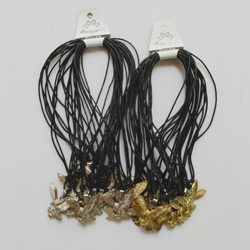 (Perlusin) Kalung Tali Liontin Metal Isi 12pcs