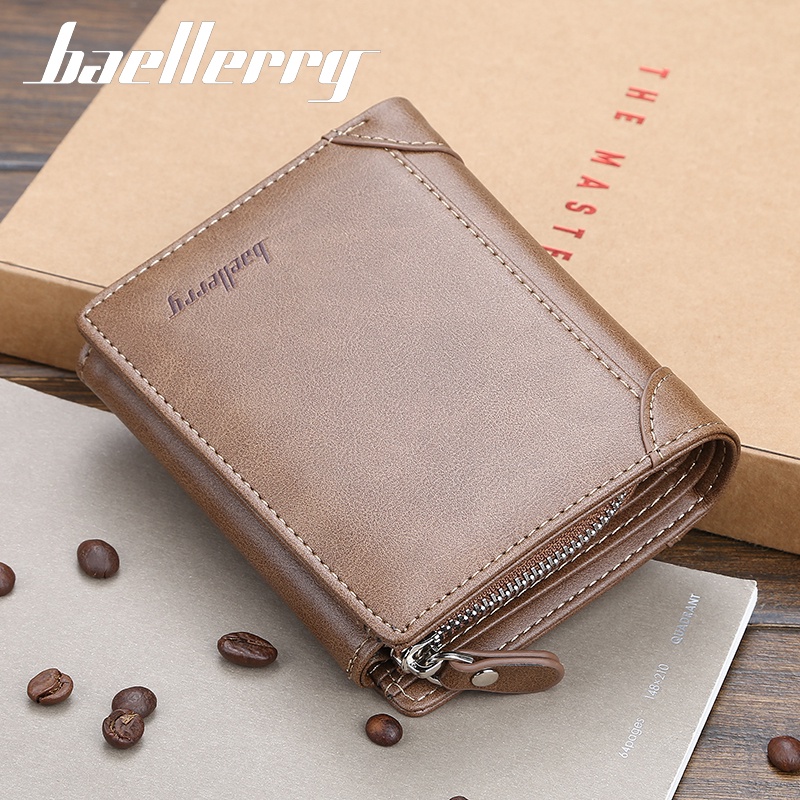 BAELLERRY D1307 Dompet Pria Wanita Bahan Kulit PU Leather Premium WATCHKITE WKOS