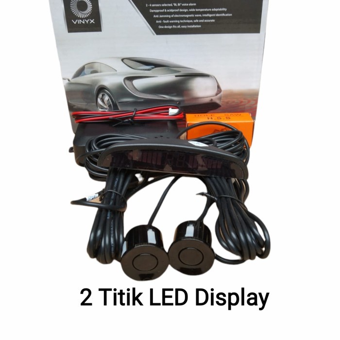 Sensor Parkir Mobil/Sensor Parkir Mundur Vinyx 2 Titik LED Display