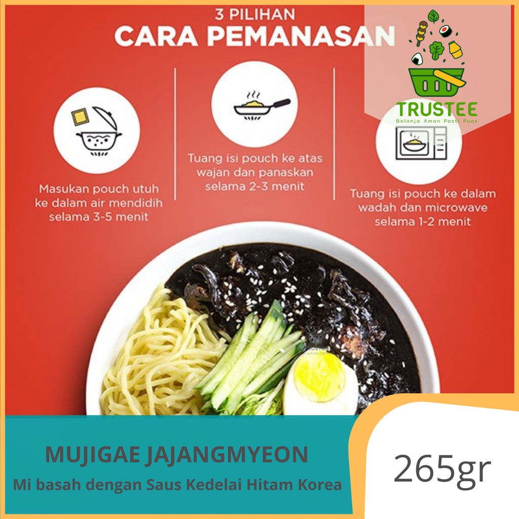 Mujigae Jajangmyeon / Mie Saus Kedelai Hitam Korea Instan Halal 265gr