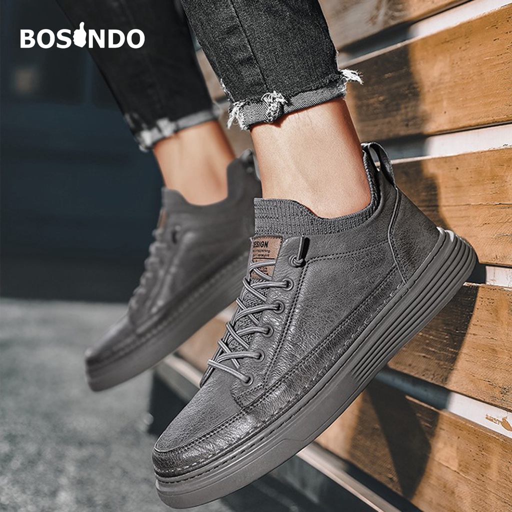 Sepatu Sneakers pria BOSINDO K- 14 TERBARU desain mewah elegan, porduk original import /sepatu pria kulit Sneakers Pria Kasual Import  Terbaru dengan Model Kekinian Korean Style (BISA COD BAYAR DI TEMPAT)