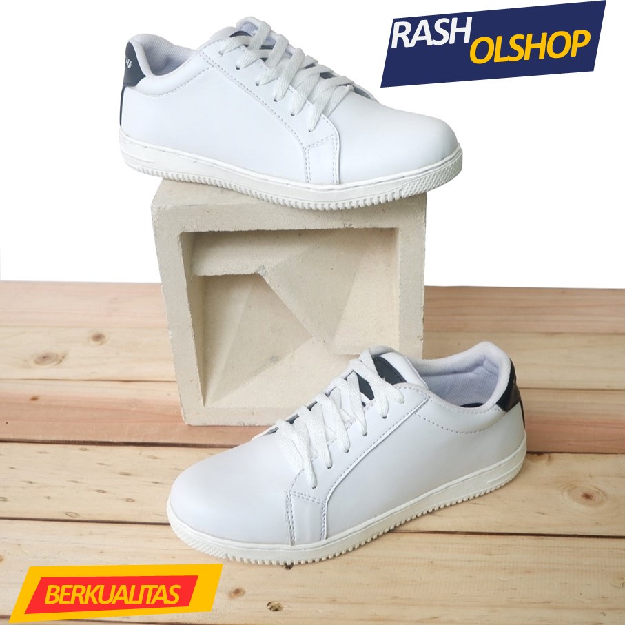 Sepatu Sneakers Low Putih Sneakers Pria Full White