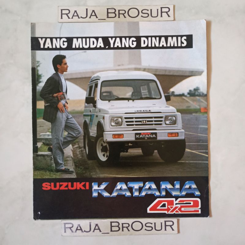 Poster brosur katalog leaflet jadul lawas Suzuki Katana 4x2 1989