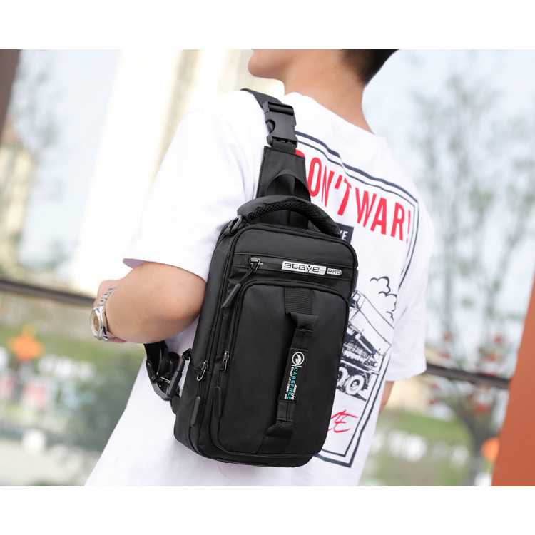 YINCHUANG Tas Selempang Sling Bag dengan USB Charger Port - SY1001