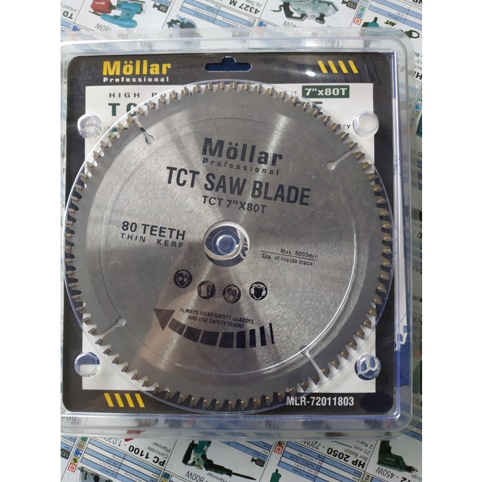 Mollar Mata Potong Tct Alumunium 7" X 80 T Mitersaw 7" X 80T 7 Inci