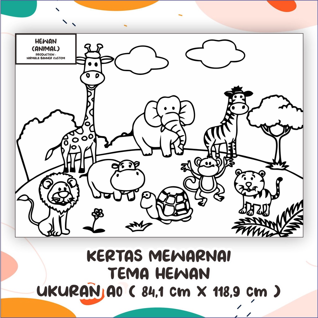 

Kertas Mewarnai Jumbo Giant Coloring Sheet Jumbo