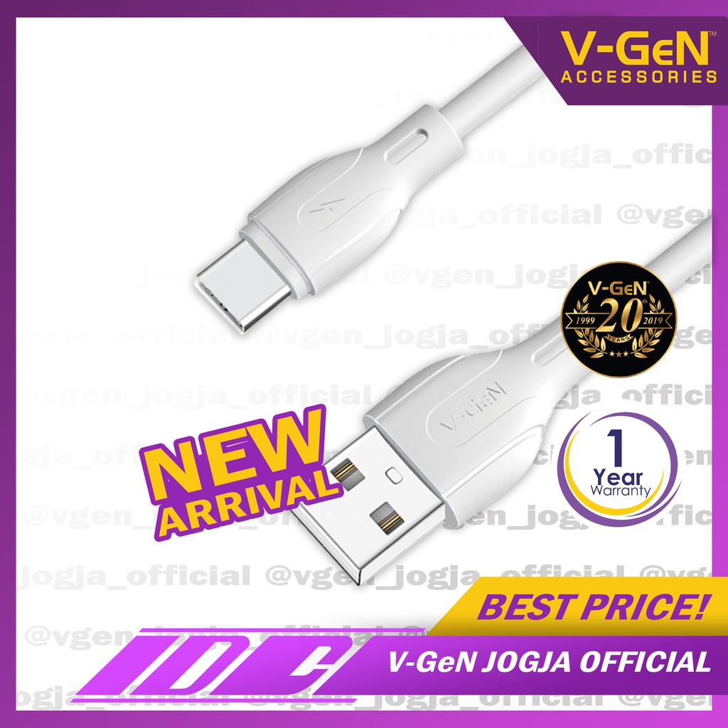 Kabel Type C V-GeN VGC-03 3A QC3.0 Fast Charging 1 Meter