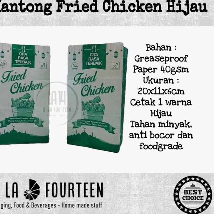 Model Cantik Kemasan Kantong Kertas, Makanan,Fried Chicken - Paper Bag - Food Grade - TERMURAH