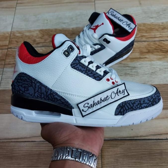 Sepatu Air Jordan 3 Retro Fire Red Termurah