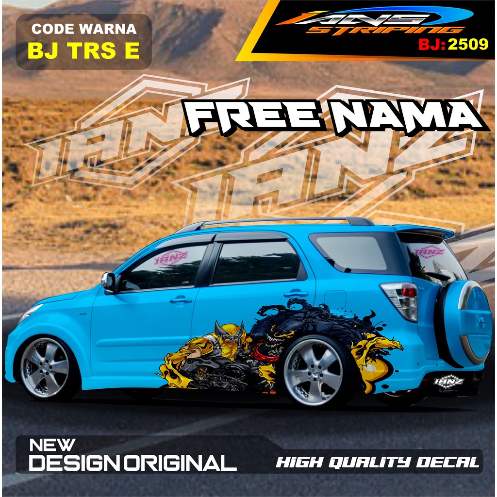 STIKER MOBIL TERIOS   / STIKER MOBIL GRAND LIVINA / VARIASI STIKER MOBIL AVANZA / STIKER MOBIL XENIA / STIKER MOBIL