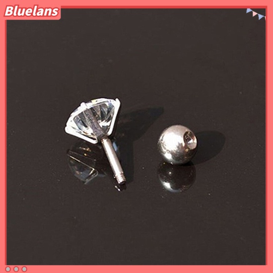Bluelans Men Women Rhinestone Cartilage Tragus Bar Helix Upper Ear Earring Stud Jewelry